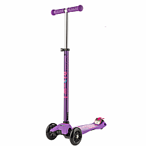 Micro-Kickboard Maxi Deluxe Purple Scooter with LED Wheels