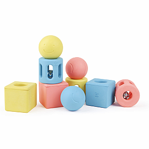 Geometric Rattle Trio Set