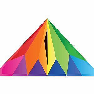 56" Rainbow Prism Delta Kite